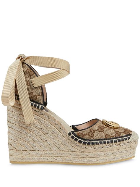 espadrille gucci wedges|gucci espadrilles farfetch.